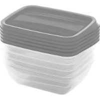 Set containere alimentare Curver Vedo 0,5L 5pcs Grey (256434)