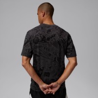Tricou bărbătesc Nike Jordan Brooklyn Black/University Red, s.M imaginea #2 — magazin online Desire.md