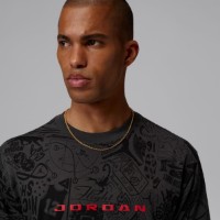Tricou bărbătesc Nike Jordan Brooklyn Black/University Red, s.M imaginea #4 — magazin online Desire.md