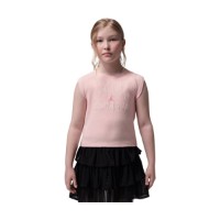 Maiou pentru copii Nike Jordan Secret Diary Ribbed Pink Bloom, s.12/13 years
