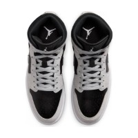 Bocanci pentru bărbați Nike Air Jordan 1 Mid Light Smoke Grey/Black/White, s.44 imaginea #4 — magazin online Desire.md
