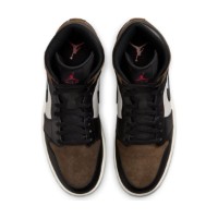 Bocanci pentru bărbați Nike Air Jordan 1 Mid Black/Palomino/University Red, s.42.5 imaginea #4 — magazin online Desire.md