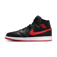 Bocanci pentru bărbați Nike Air Jordan 1 Mid Black/White/University Red, s.44 imaginea #2 — magazin online Desire.md