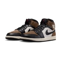 Bocanci pentru bărbați Nike Air Jordan 1 Mid Black/Palomino/University Red, s.42 imaginea #1 — magazin online Desire.md