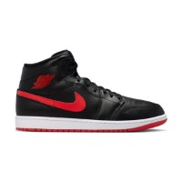 Bocanci pentru bărbați Nike Air Jordan 1 Mid Black/White/University Red, s.43 imaginea #3 — magazin online Desire.md