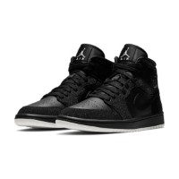 Bocanci pentru dame Nike Air Jordan 1 Mid Black/White/Phantom, s.39