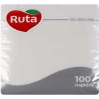 Șervețele de masă Ruta Silver Line White 100pcs