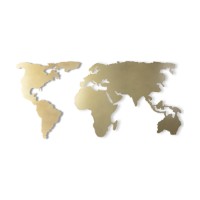 Panou decorativ Wallity World Map Silhouette XL Gold imaginea #2 — magazin online Desire.md
