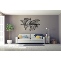 Panou decorativ Wallity World Map Compass Black imaginea #6 — magazin online Desire.md