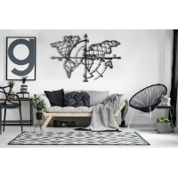 Panou decorativ Wallity World Map Compass Black imaginea #7 — magazin online Desire.md