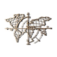 Panou decorativ Wallity World Map Compass Gold imaginea #2 — magazin online Desire.md