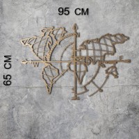 Panou decorativ Wallity World Map Compass Gold imaginea #3 — magazin online Desire.md