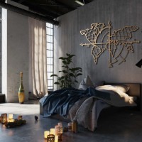 Panou decorativ Wallity World Map Compass Gold imaginea #9 — magazin online Desire.md