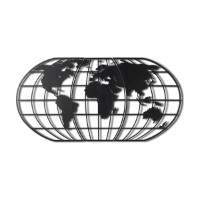 Panou decorativ Wallity World Map Globe Led Black imaginea #3 — magazin online Desire.md