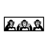 Panou decorativ Wallity Three Monkeys M imaginea #2 — magazin online Desire.md