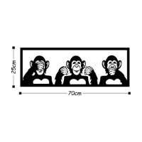 Panou decorativ Wallity Three Monkeys M imaginea #3 — magazin online Desire.md