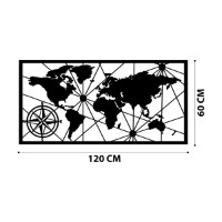 Panou decorativ Wallity World Map Large Metal Wall Decor imaginea #6 — magazin online Desire.md
