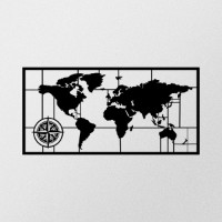 Декоративное панно Wallity World Map Metal Decor 7 фото №4 — интернет-магазин Desire.md