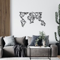 Декоративное панно Wallity World Map Metal Decor