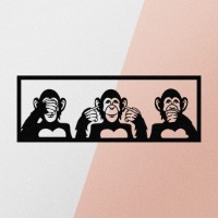 Panou decorativ Wallity Three Monkeys-L imaginea #5 — magazin online Desire.md