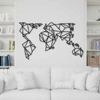 Panou decorativ Wallity World Map Metal Decor 4