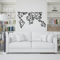 Panou decorativ Wallity World Map Metal Decor 4 imaginea #2 — magazin online Desire.md