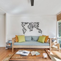 Panou decorativ Wallity World Map Metal Decor 4 imaginea #3 — magazin online Desire.md