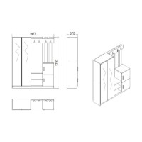 Прихожая Rani Dd8-W фото №6 — интернет-магазин Desire.md