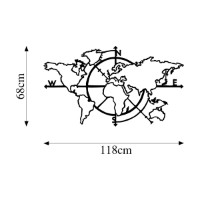 Panou decorativ Wallity World Map 8 imaginea #5 — magazin online Desire.md