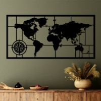 Panou decorativ Wallity World Map 9-L imaginea #2 — magazin online Desire.md
