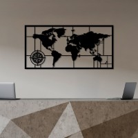 Panou decorativ Wallity World Map 9-L imaginea #3 — magazin online Desire.md