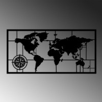 Panou decorativ Wallity World Map 9-L imaginea #4 — magazin online Desire.md