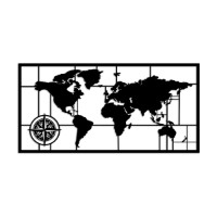 Panou decorativ Wallity World Map 9-L imaginea #5 — magazin online Desire.md