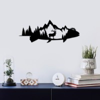 Panou decorativ Wallity Mountain And Deer