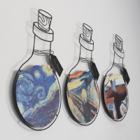 Panou decorativ Wallity Art Potion Set of 3 Metal Wall Art APT710 imaginea #8 — magazin online Desire.md