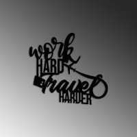 Panou decorativ Wallity Work Hard Travel Harder imaginea #4 — magazin online Desire.md