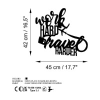 Panou decorativ Wallity Work Hard Travel Harder imaginea #6 — magazin online Desire.md