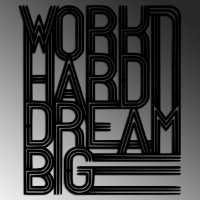 Panou decorativ Wallity Work Hard Dream Big 2 imaginea #4 — magazin online Desire.md