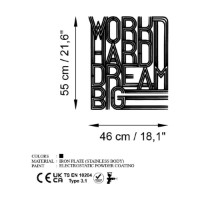Panou decorativ Wallity Work Hard Dream Big 2 imaginea #6 — magazin online Desire.md