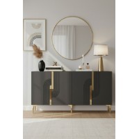 Dulăpior Hanah Home Meyra 150 Anthracite Gold