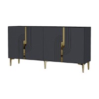 Dulăpior Hanah Home Meyra 150 Anthracite Gold imaginea #5 — magazin online Desire.md