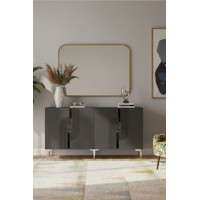 Dulăpior Hanah Home Meyra 150 Anthracite Silver