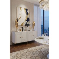 Dulăpior Hanah Home Lessi 150 White Gold imaginea #3 — magazin online Desire.md