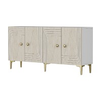 Dulăpior Hanah Home Lessi 150 White Travertine Gold imaginea #5 — magazin online Desire.md