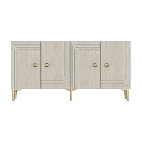 Dulăpior Hanah Home Lessi 150 White Travertine Gold imaginea #6 — magazin online Desire.md