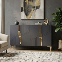 Dulăpior Hanah Home Evva 120 Anthracite Gold