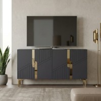 Dulăpior Hanah Home Evva 120 Anthracite Gold imaginea #2 — magazin online Desire.md