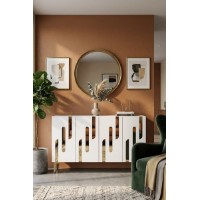 Dulăpior Hanah Home Ece 120 White Gold imaginea #2 — magazin online Desire.md