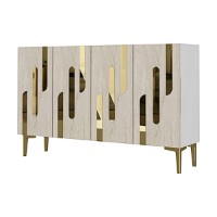 Dulăpior Hanah Home Ece 120 White Travertine Gold imaginea #3 — magazin online Desire.md