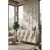 Dulăpior Hanah Home Ece 120 White Travertine Silver imaginea #2 — magazin online Desire.md